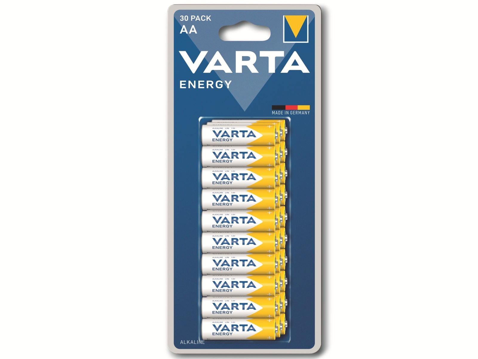 Image of VARTA Batterie Alkaline, Mignon, AA, LR06, 1.5V, Energy, 30 Stück