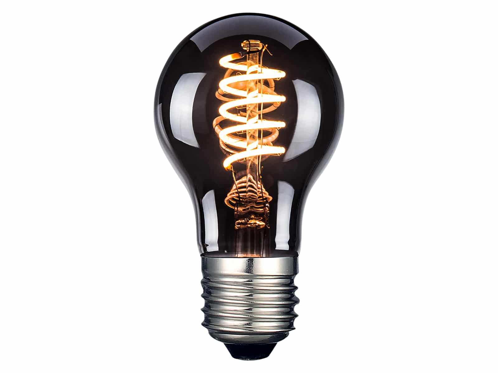 LUXULA LED-Filament-Lampe, SPIRAL, Bulb, E27, 4W, 40lm, 1800K, dimmbar