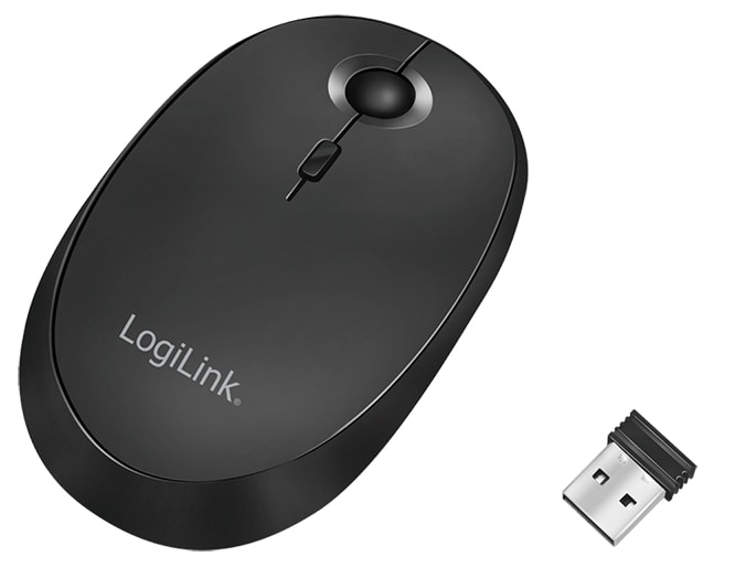 Image of LOGILINK ID0032B - Maus (Mouse), Funk, ergonomisch, schwarz