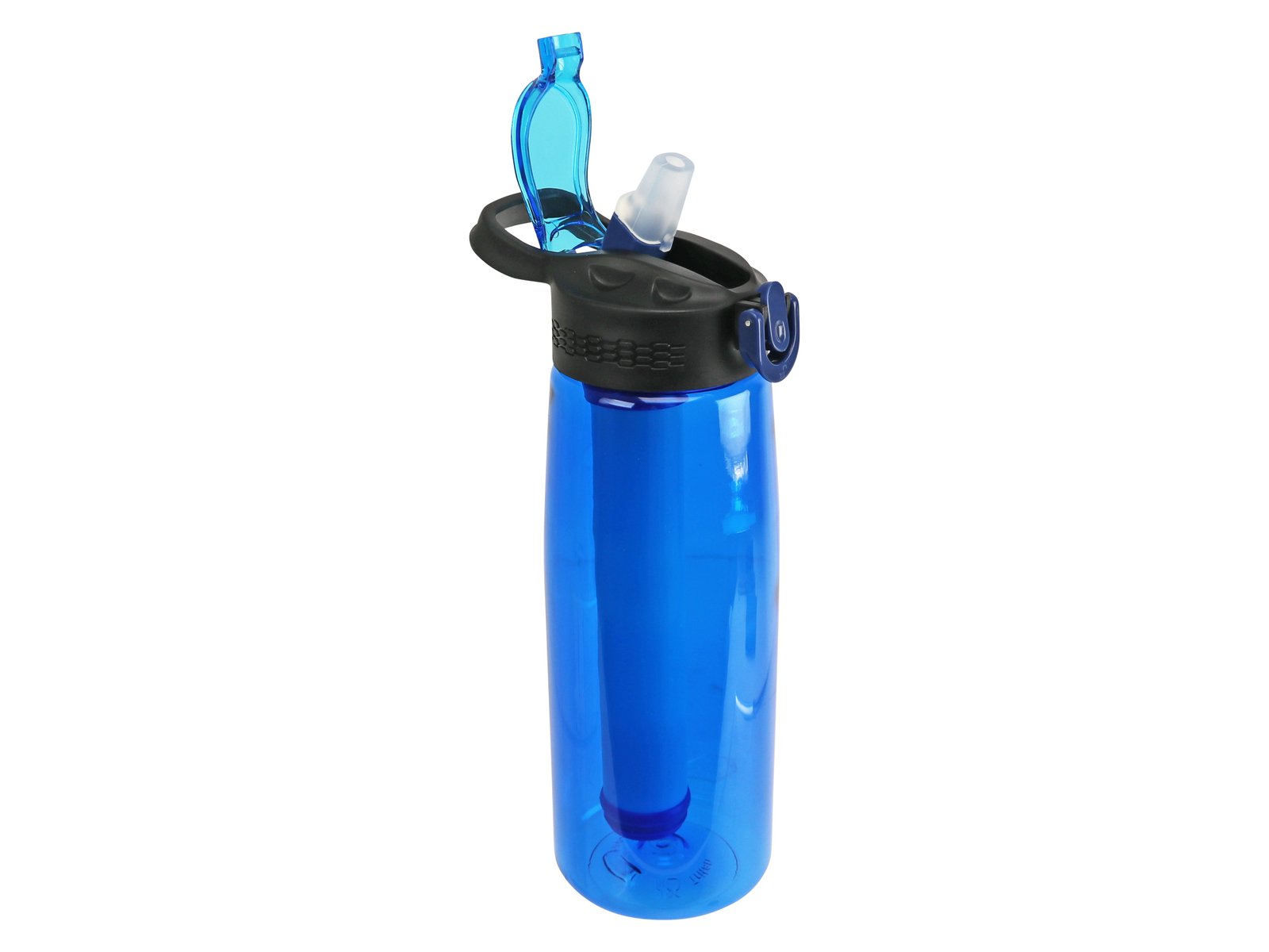 Wasserfilterflasche Tritan, 650ml, blau