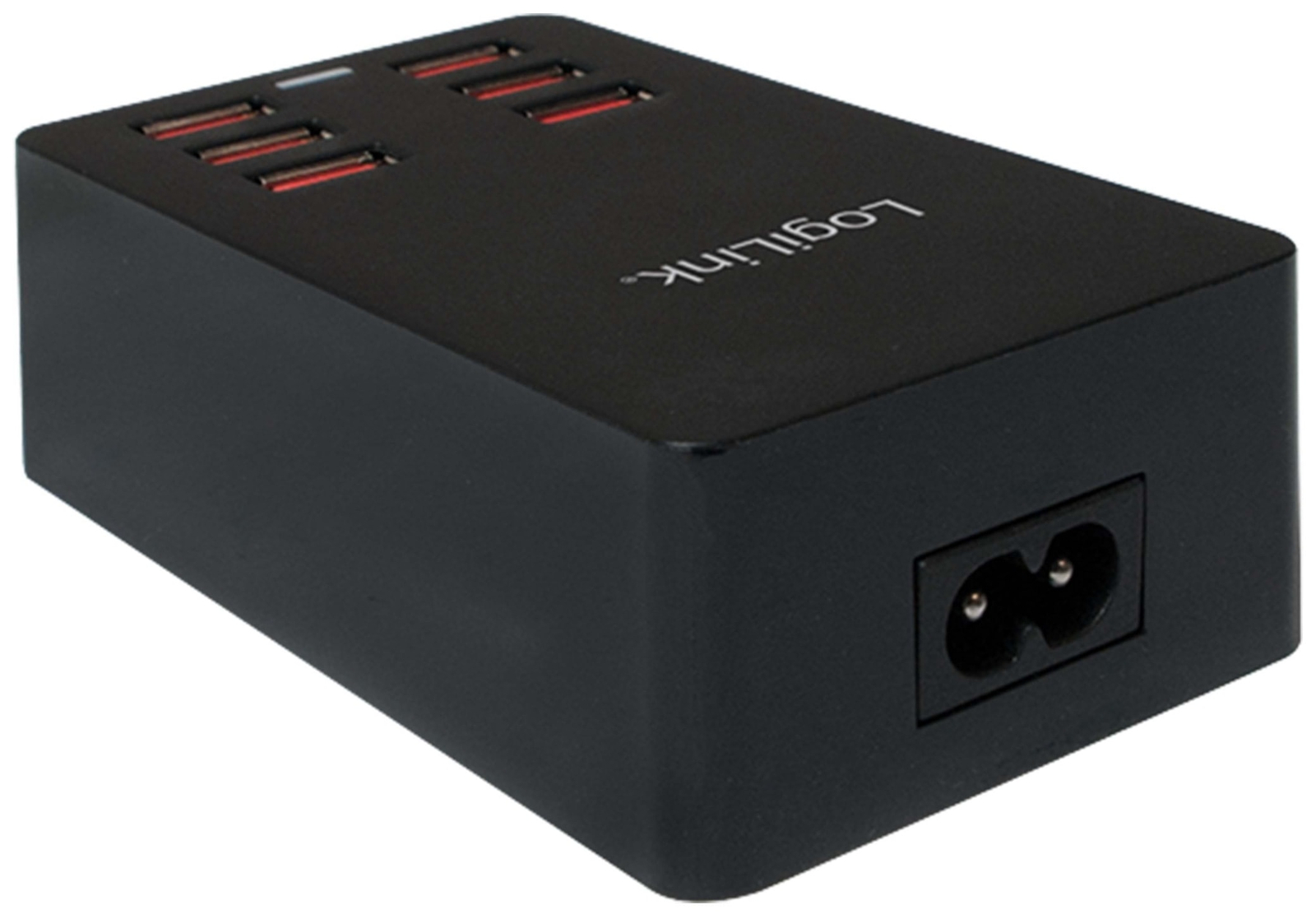 LogiLink PA0139 USB Ladegerät 32 W 6x USB-A Schwarz Innenbereich Auto-Detect