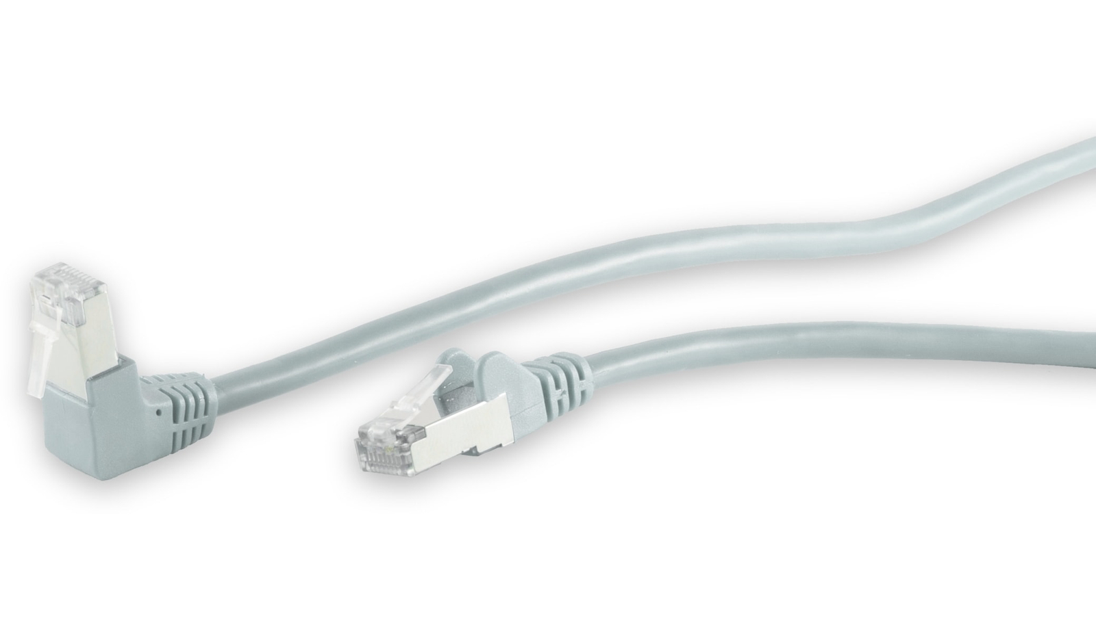 Image of CAT.6 Patchkabel, S/FTP, 90°-gerade, 7,5 m, grau