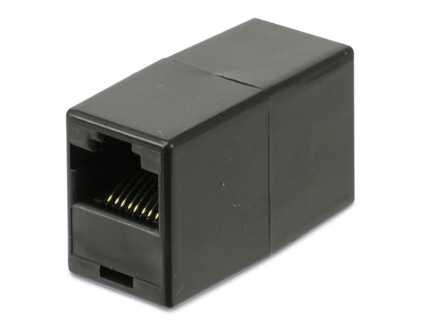 S-Impuls Verbinder Westernkupplung RJ45-RJ45 (8/8) schwarz (VF v. 5)