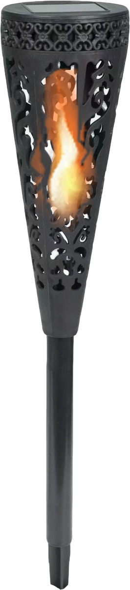 Image of BLULAXA Solar LED-Gartenleuchte 51017, 1600K, IP44, Flackereffekt, schwrz