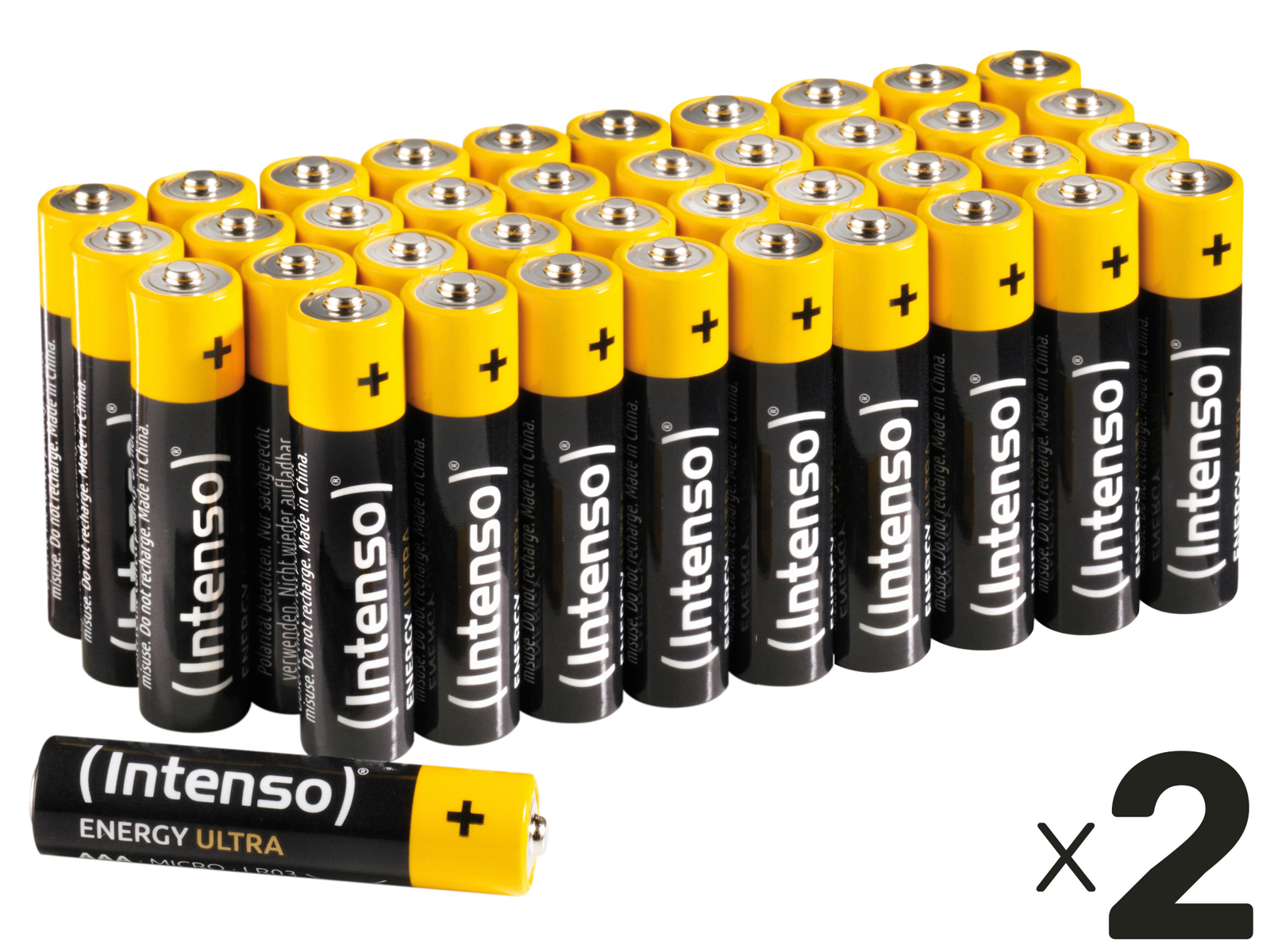 INTENSO Micro-Batterie-Set Energy Ultra, AAA LR03, Alkaline, 80 Stück