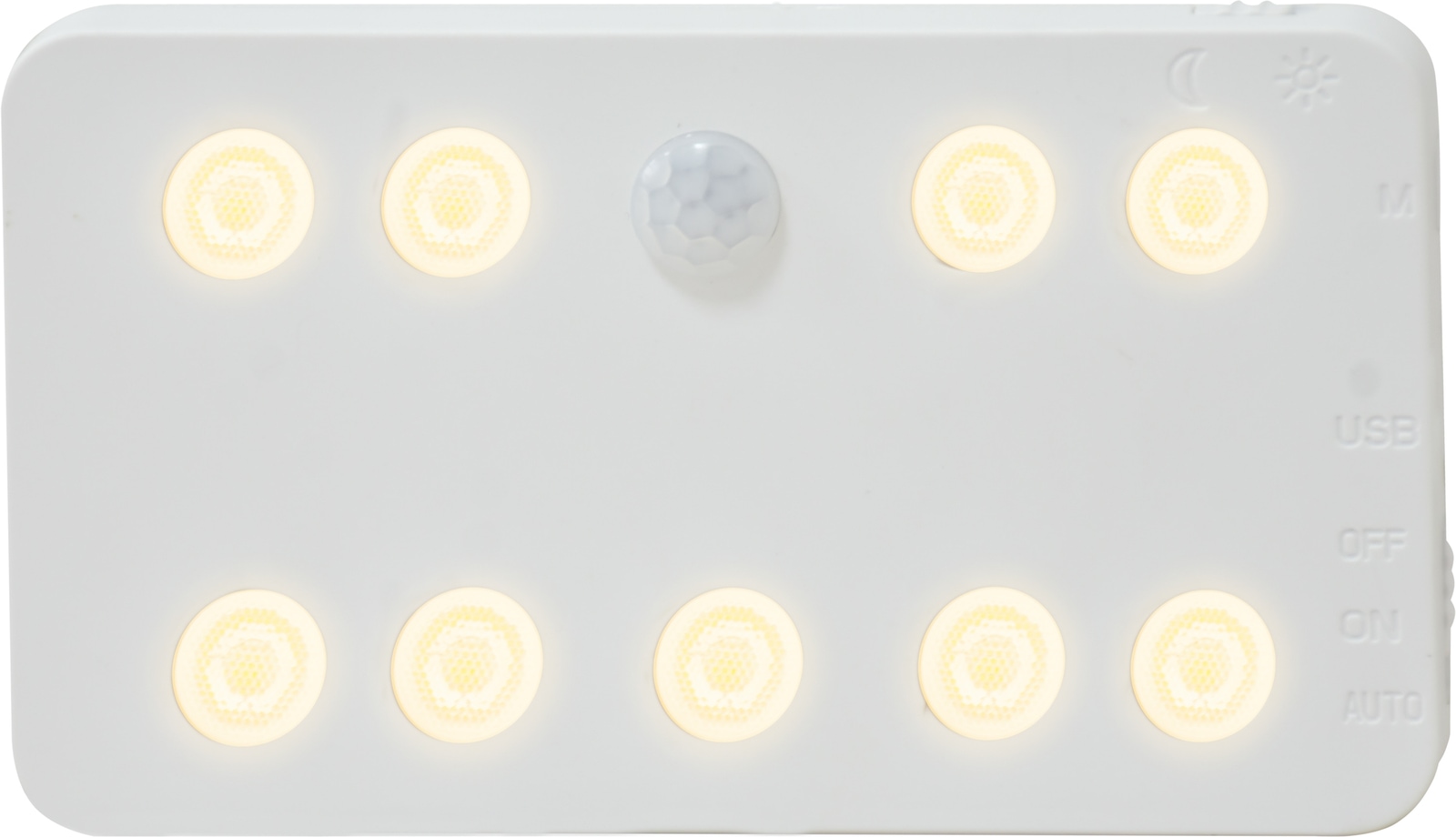 REV LED-Akku-Wandleuchte, Bewegungsmelder, 1,5W, CCT, 110lm, warmweiß, neutralweiß, kaltweiß, IP20, weiß