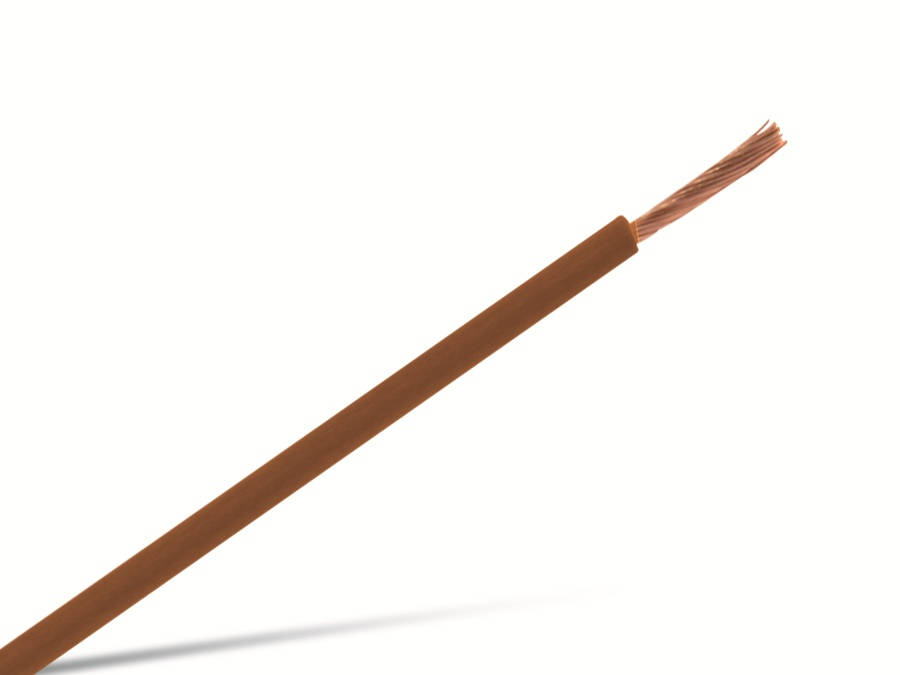 Installationslitze H05V-K, 1 mm², 100 m, braun