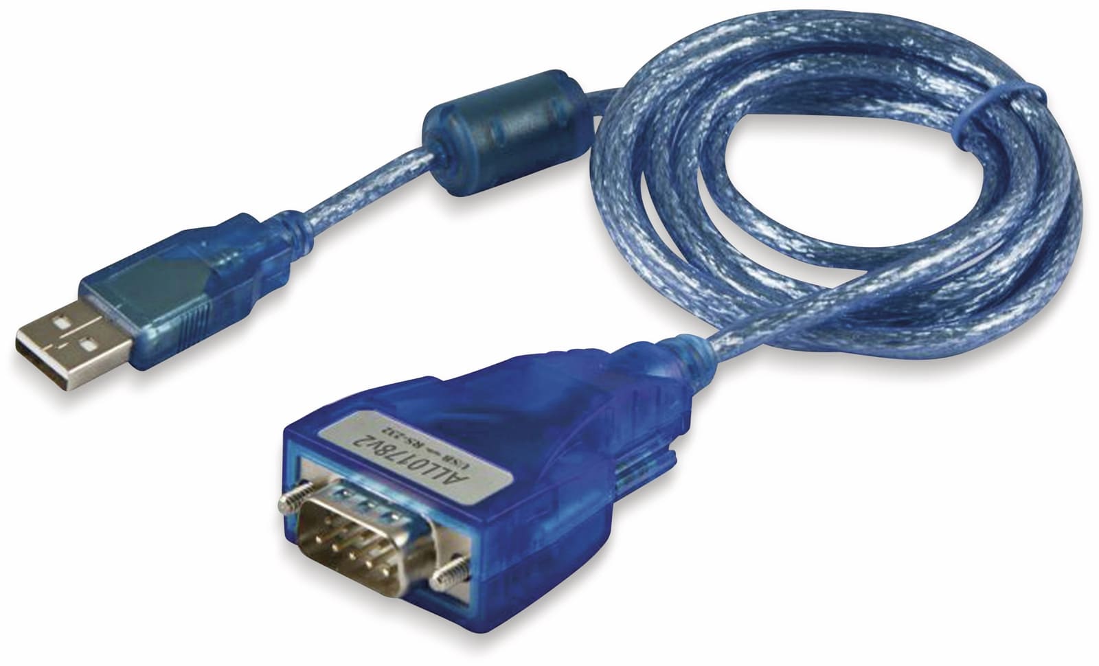 Image of ALLNET USB 2.0 zu Seriell Kabel RS232 ALL0178v2, FTDI Chip FT232R, 1,5 m
