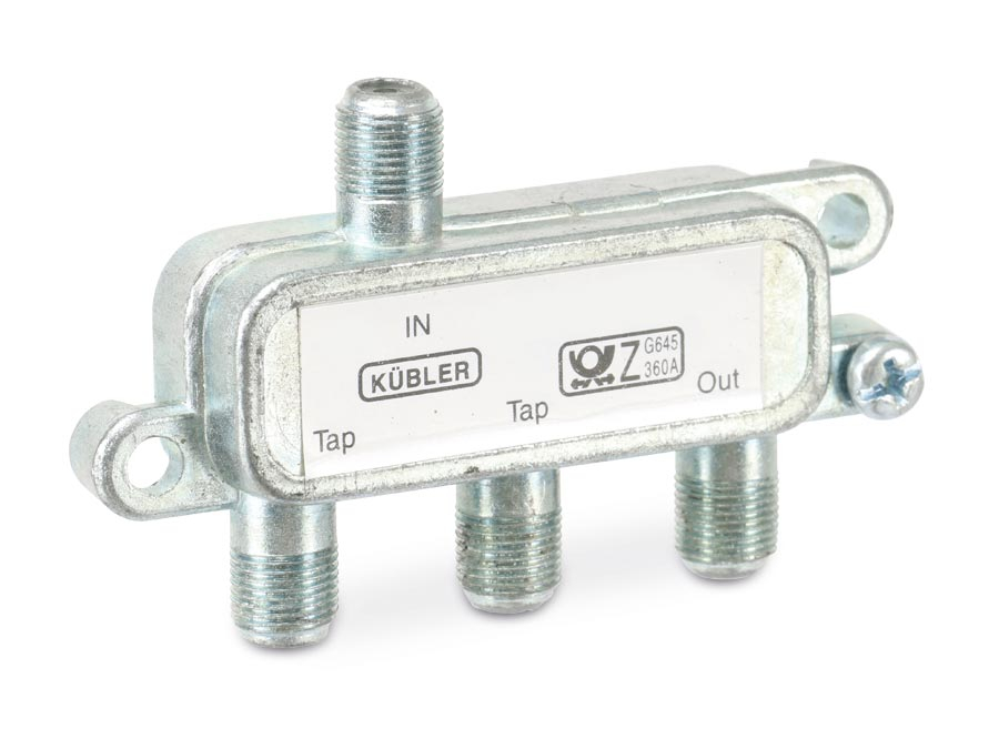 Image of Antennenabzweiger, 2-fach, 3/8 dB, 3...900 MHz, F-Anschlüsse