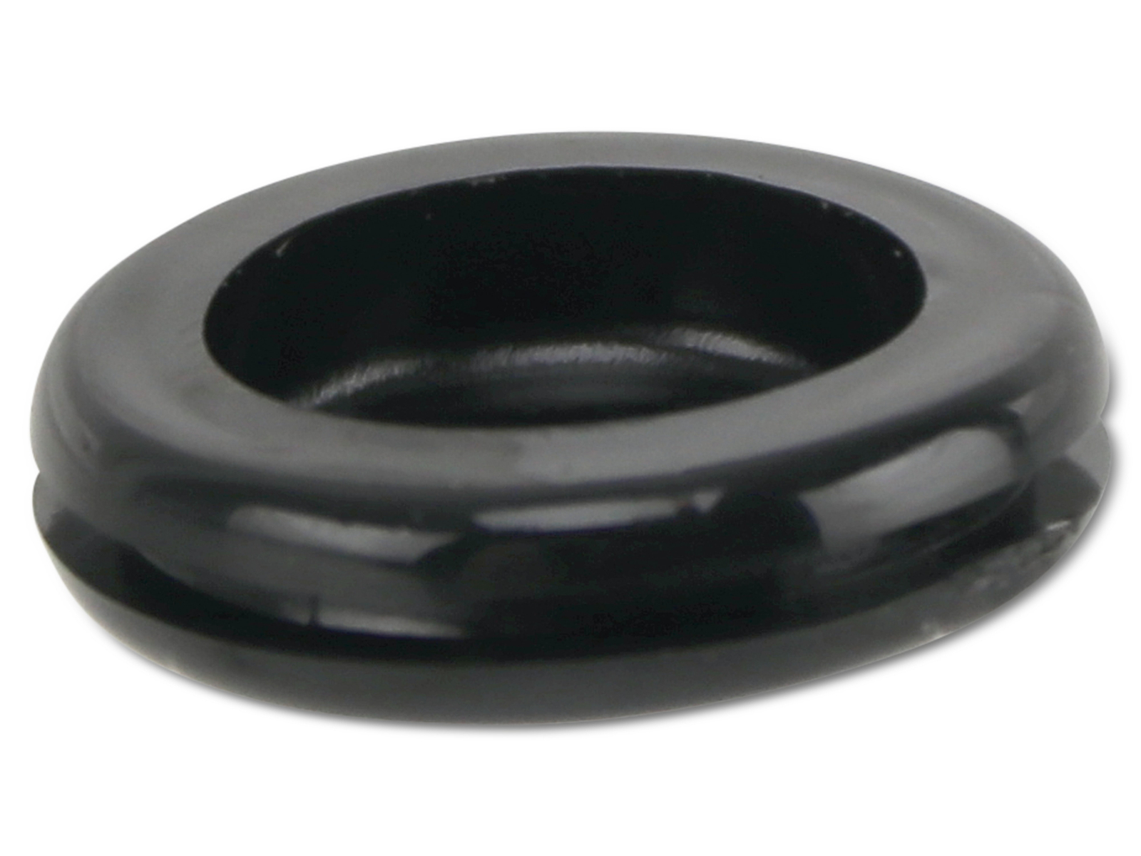 KSS Kabeldurchführungstülle PVC weich, schwarz, Plattenstärke 1,7, LochØ 15,5, geschlossen, 1 Stück