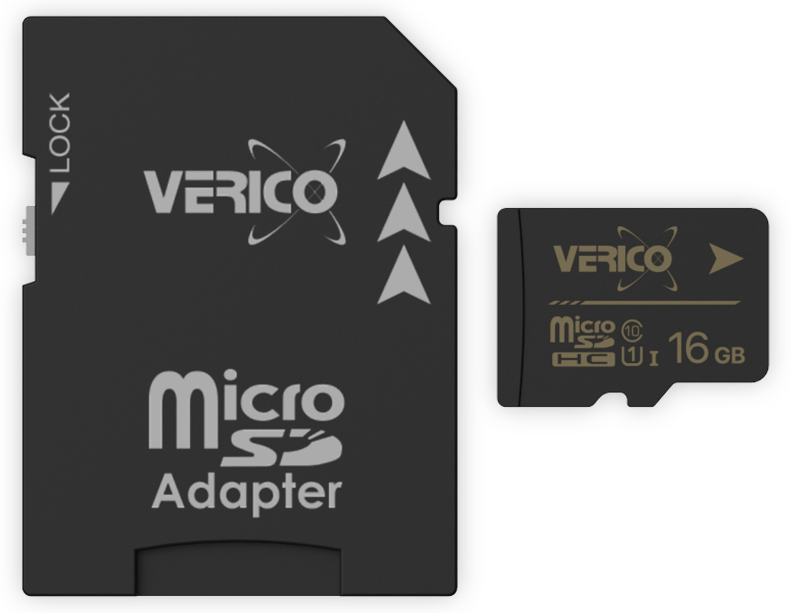 VERICO microSDHC Speicherkarte 16GB, Class 10, UHS-I, mit Adapter