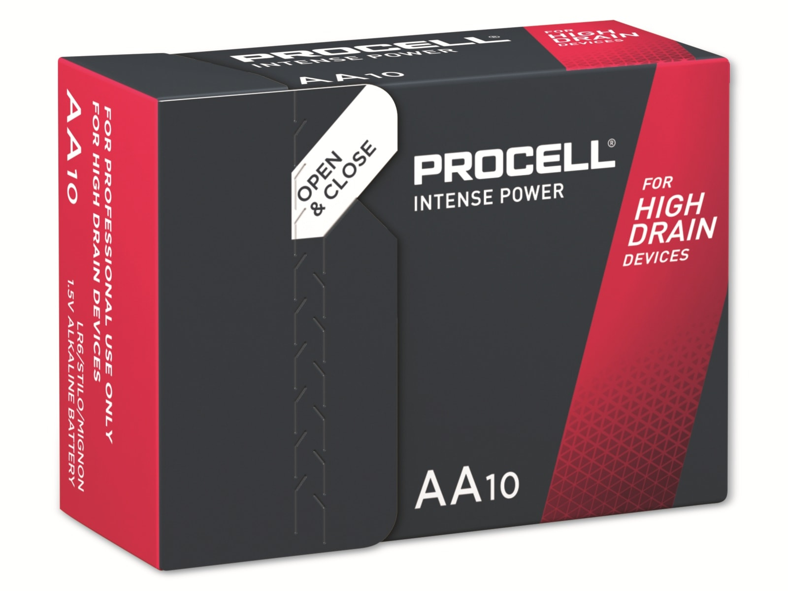 Image of DURACELL Alkaline-Mignon-Batterie LR06, 1.5V, Procell Intense, 10 Stück