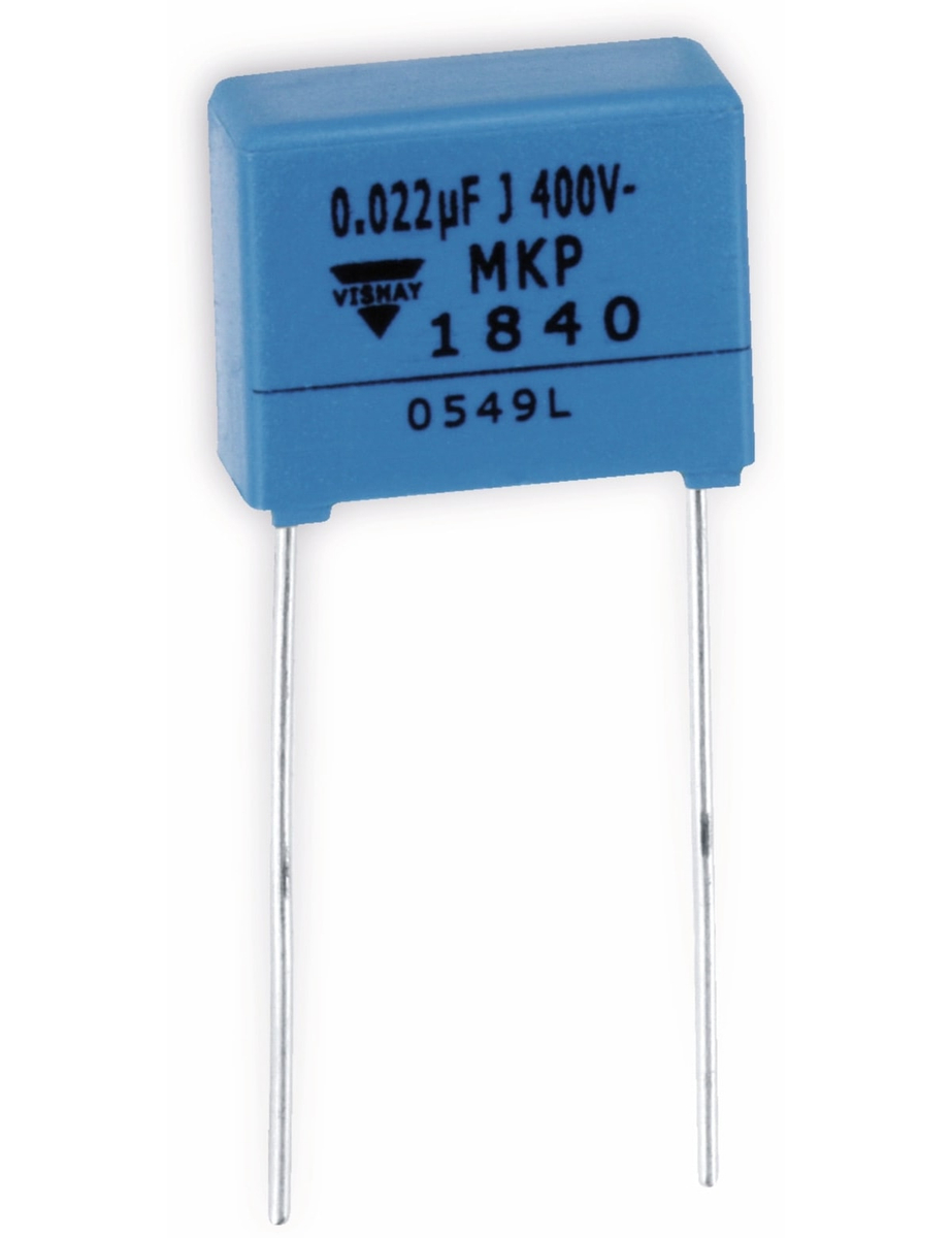 VISHAY Folien-Kondensator MKP1840, 22 nF, 400V-, radial, RM 10