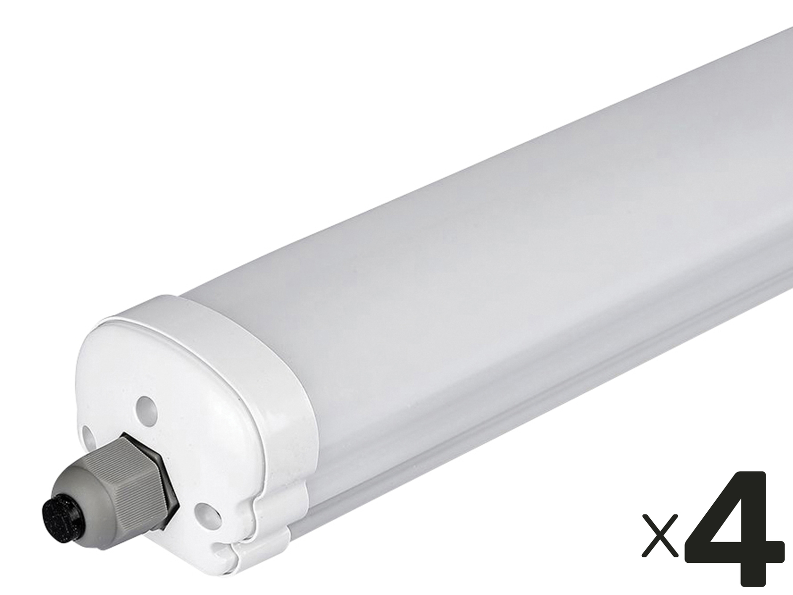 V-tac - LED-Feuchtraum-Wannenleuchte VT-1574-N eek e 48 w 5760 lm 6500 k 1500 mm 4 Stück