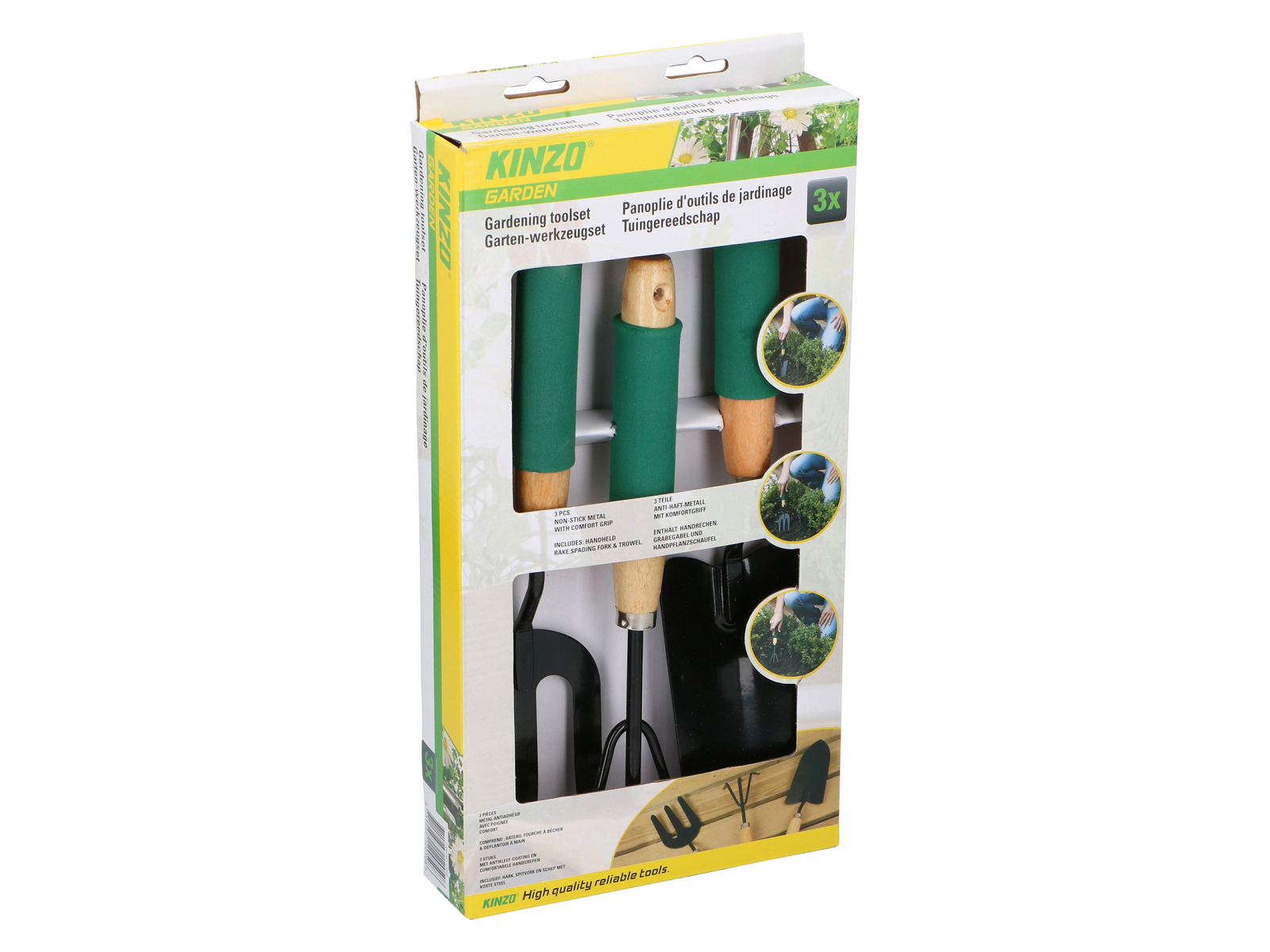 KINZO Garten-Set Grab & Pflanzkit, 3 teilig