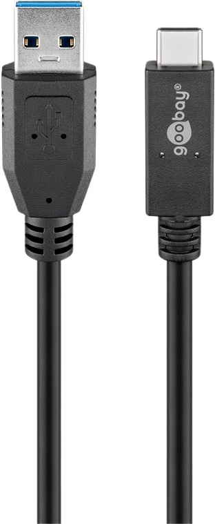 GOOBAY USB-C Kabel 41074 C/A 3.2 1m schwarz