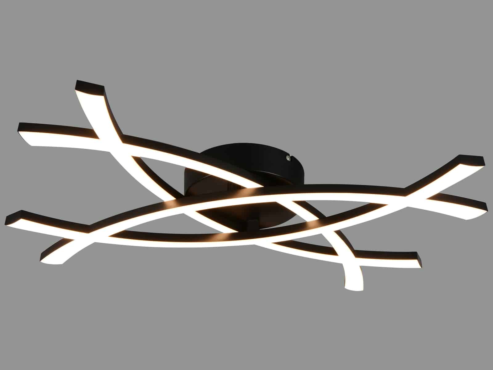 REALITY LED-Wand- und Deckenleuchte Pollock R23691132, 22W, 3000K, 2500lm, warmweiß, IP20, schwarz