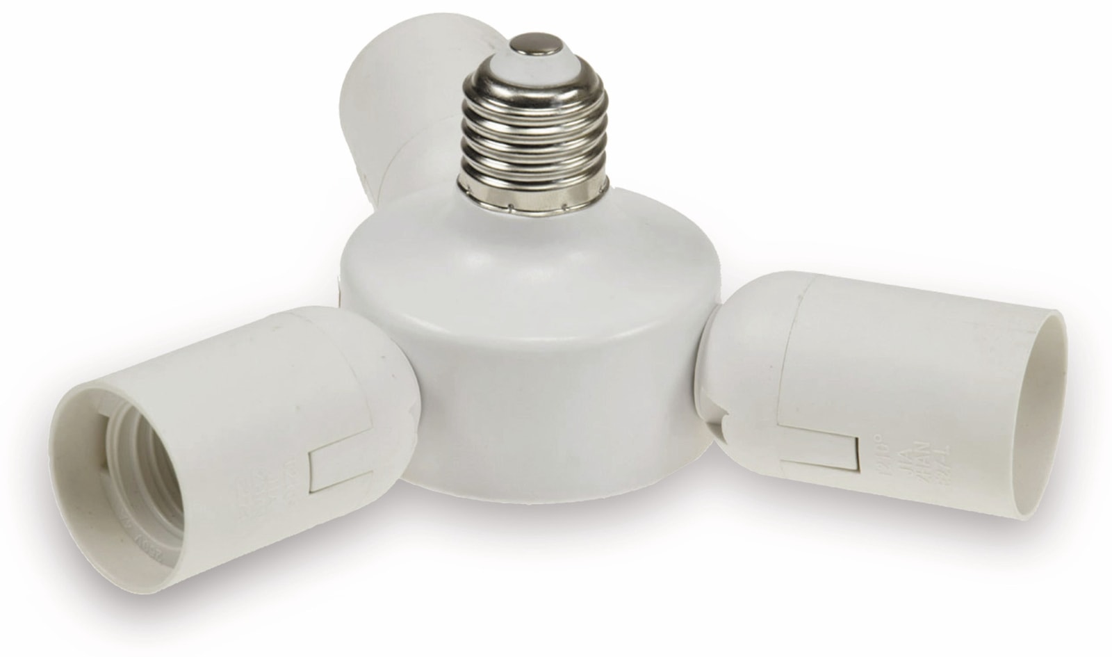 Image of CHILITEC E27-Fassung "Triple" 22237, Adapter auf 3x E27-Schraubfassungen, weiß