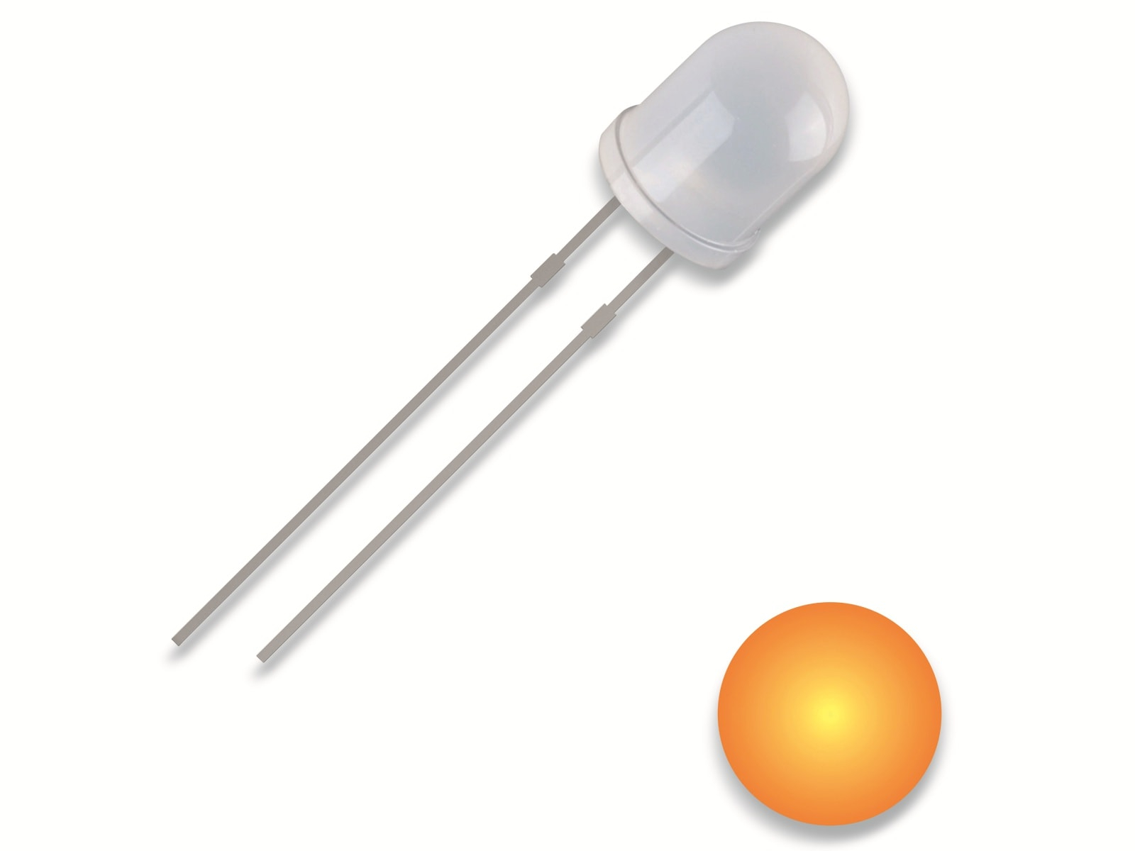 QUADRIOS LED, 3 mm, gelb, 2,54 mm