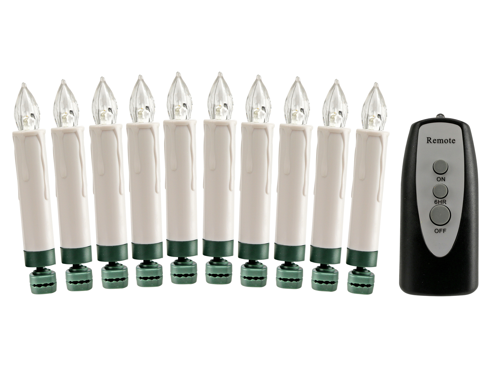 Image of DAYLITE LED-Baumkerzen WBB10 mit IR Fernbedienung, 10 Stück