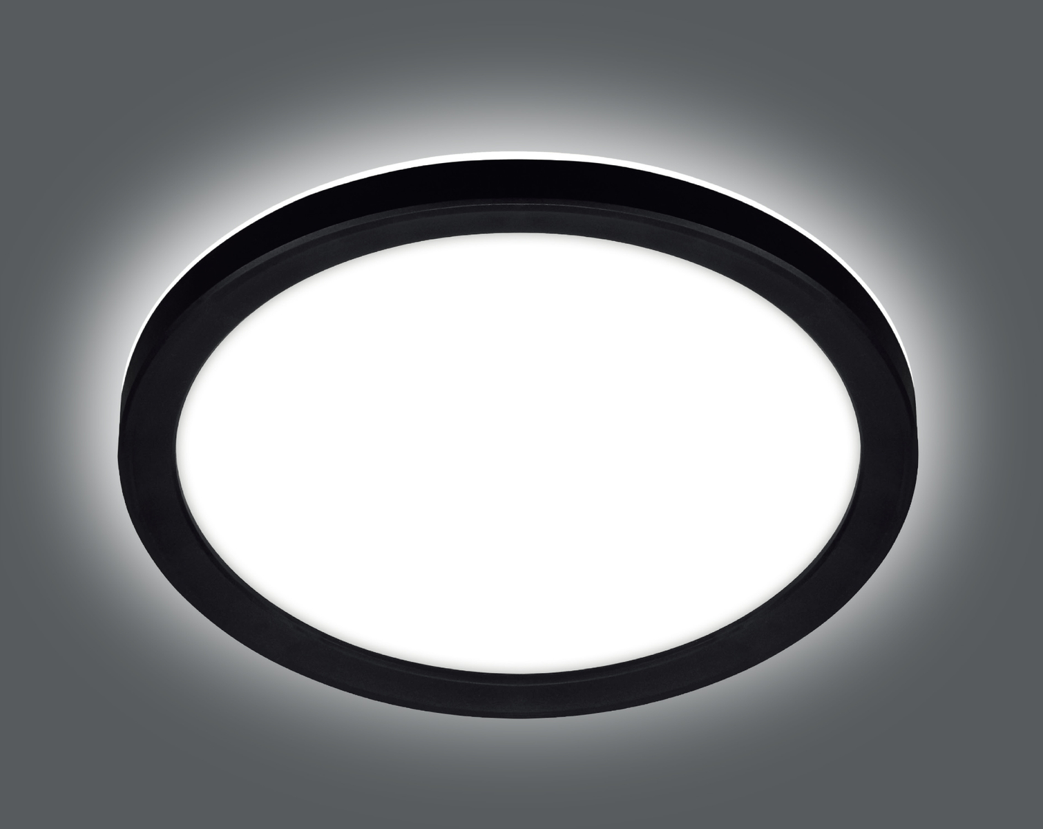 BLULAXA LED-Deckenleuchte, 12W, 3000K, 1200lm, warmweiß, IP20, schwarz
