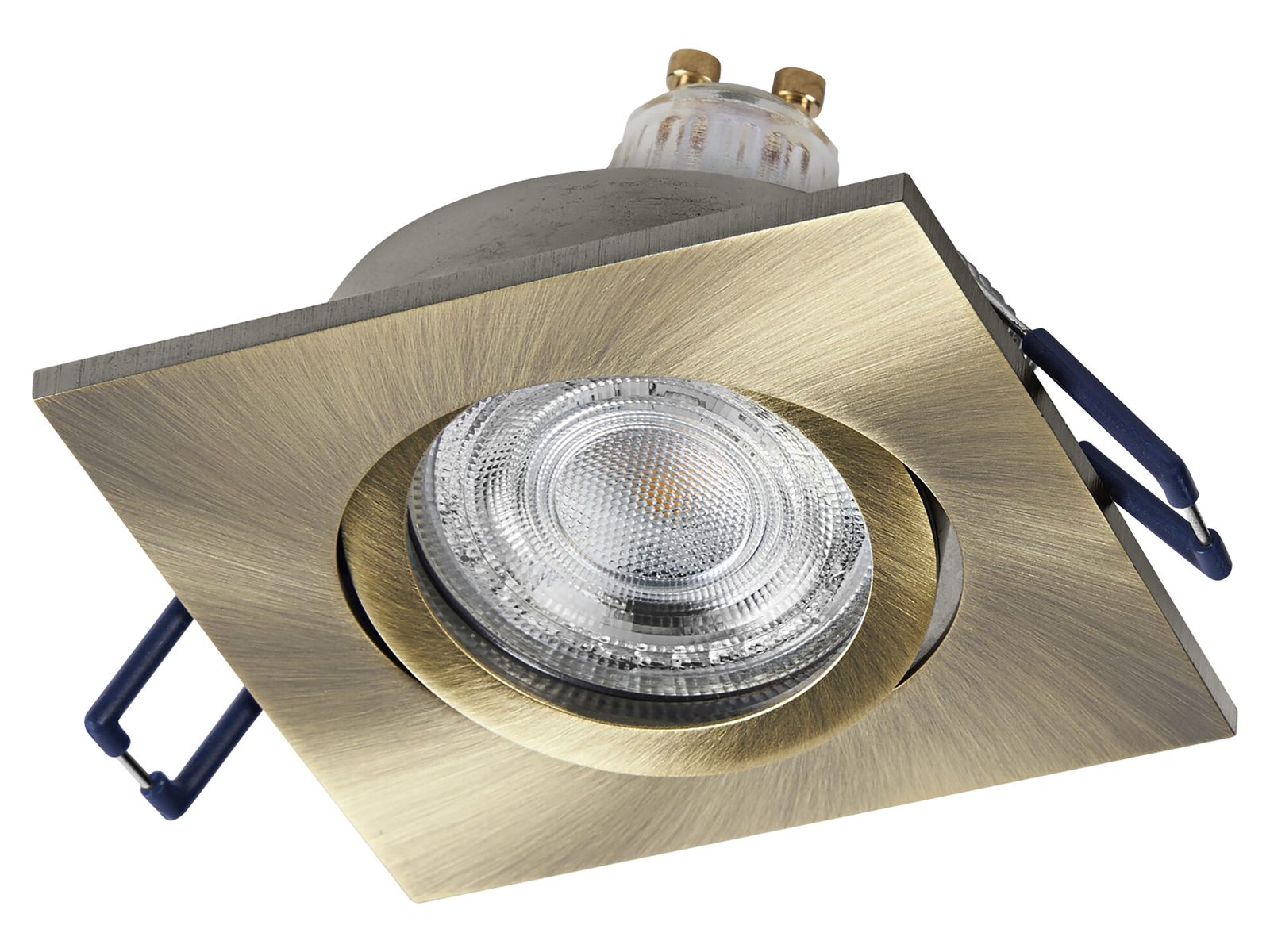 OSRAM LED-Einbauleuchte, IP20, 4,5W, 2700K, 400lm, warmweiß, IP20, Messing, 3er Set