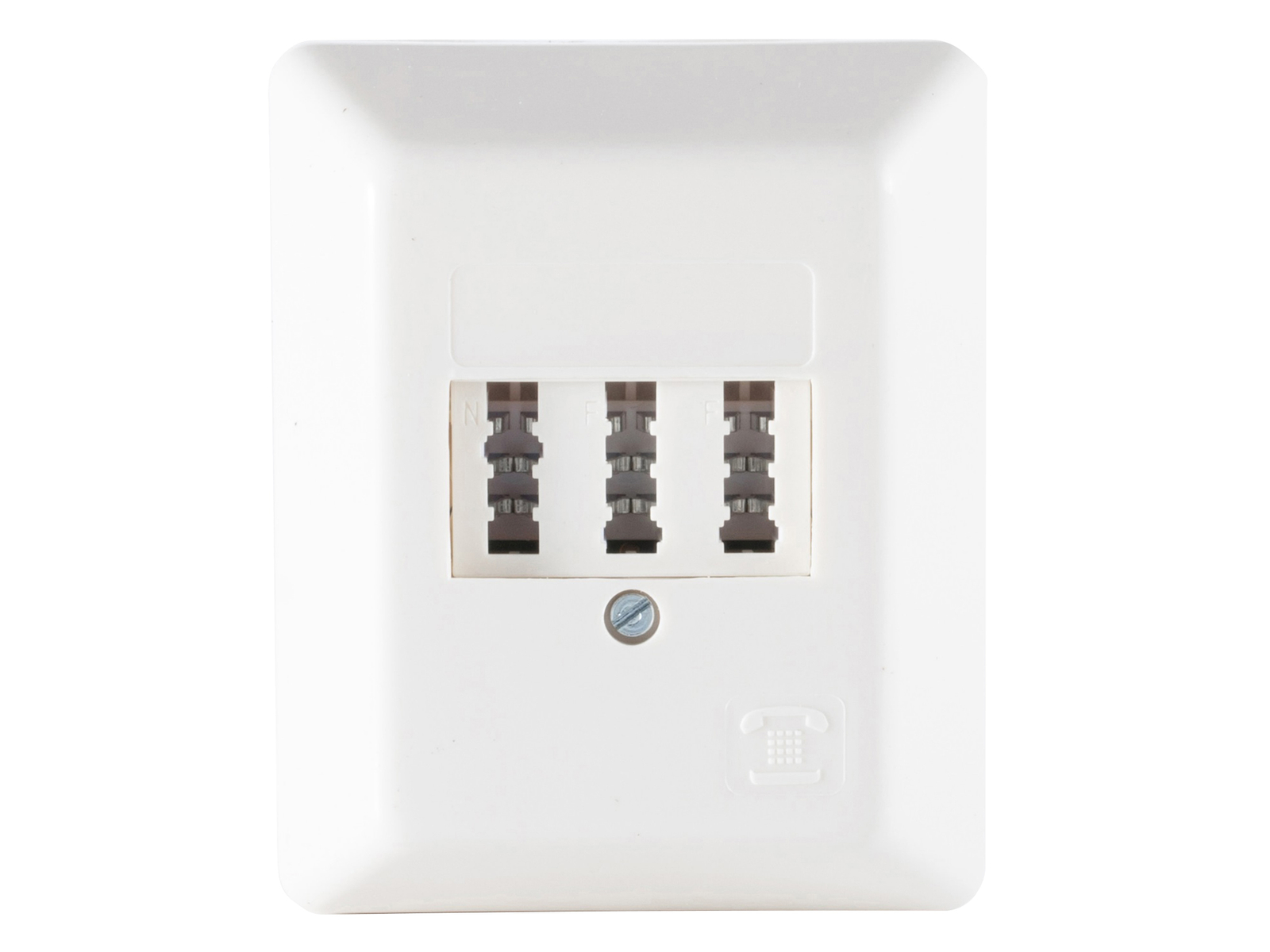S CONN maximum connectivity Telefon-Anschlußdose TAE NF F reinweiß-RAL9010 Aufputz (74050W)
