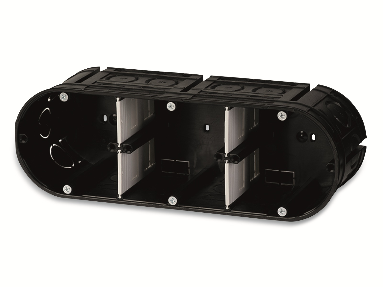 F-TRONIC Gerätedose, UP, Ø 60 mm, Höhe 63 mm, massiv, 3-fach