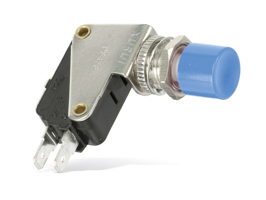Einbau-Drucktaster DS438, 7,5 A/250 V~, blau