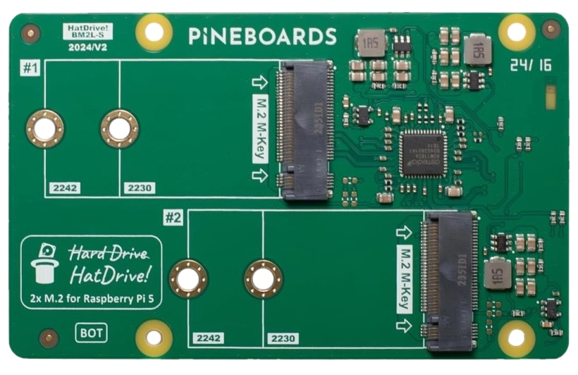 PINEBOARDS, Pineboard Dual für Raspberry Pi 5, PP3-200030