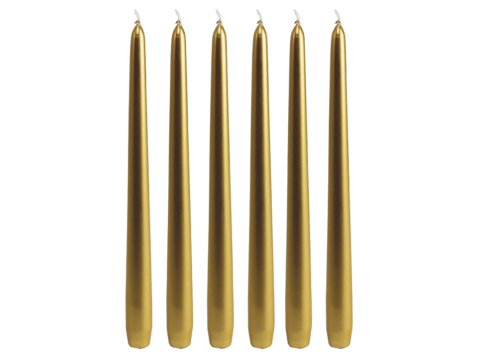 WIEDEMANN Tafelkerze, gold, 300/25 mm