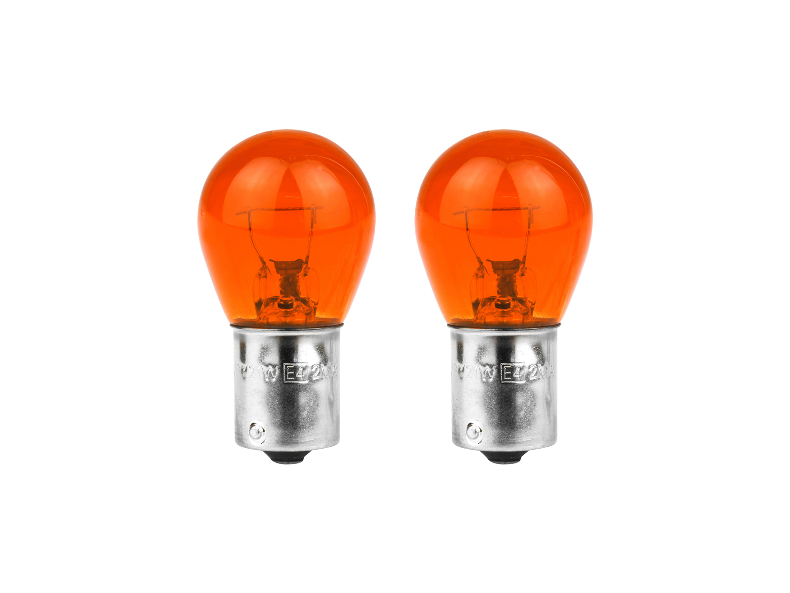 Image of APA Glühlampe, 13306, 12 V, 21 W, BAU15S, orange, 2 Stück