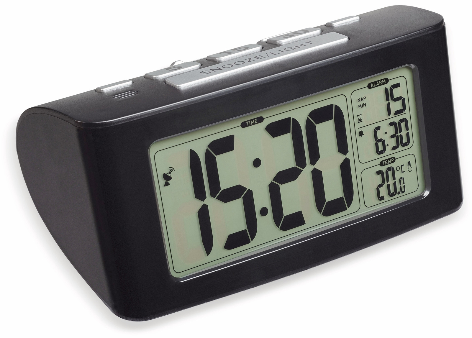 60253201 Funk Wecker Schwarz Alarmzeiten 1 - Tfa Dostmann