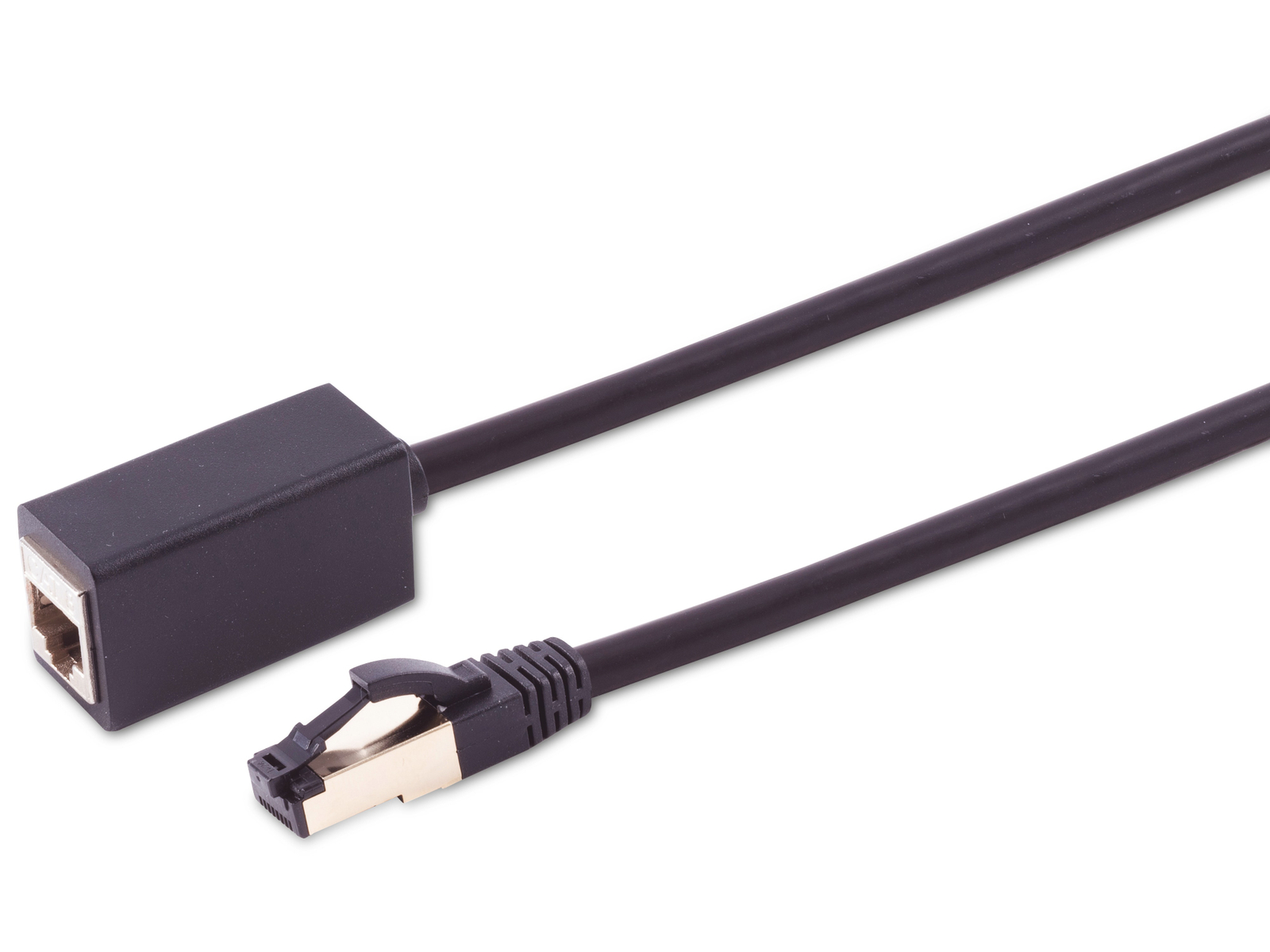 Image of CAT8.1 RJ-45 Verlängerung, LSZH, schwarz, 5,0 m