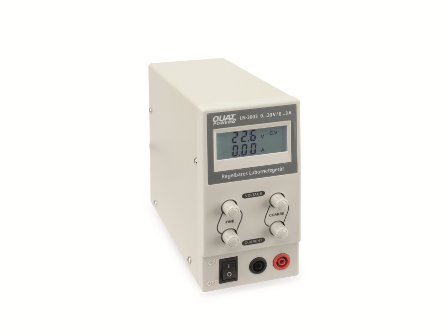 QUATPOWER Labornetzgerät LN-1803C – Regelbare Spannung 0–18 V & Strom 0–3 A, Grünes Display, Temperaturgesteuerter Lüfter – Für Werkstatt, Schule, Labor, Hobby