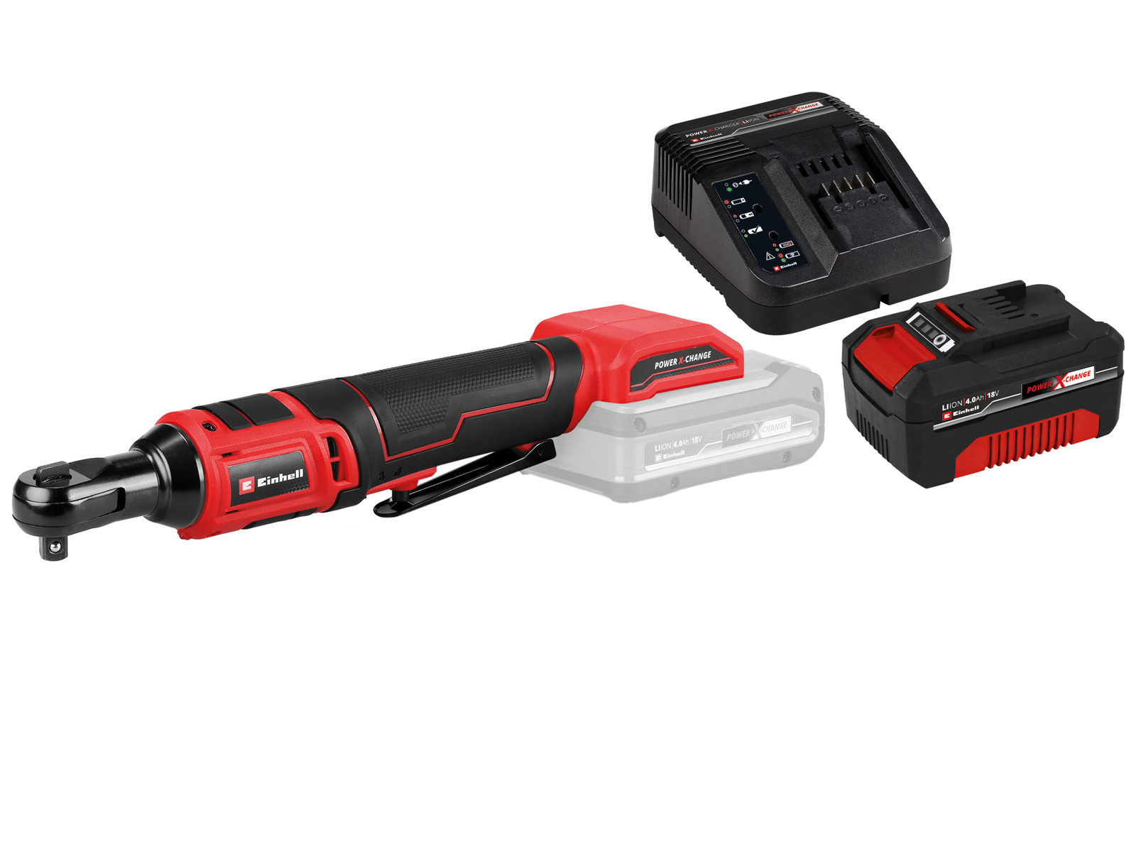 Image of EINHELL Akku-Ratschenschraubendreher TE-RW 18/60 Li Kit (1x 4,0 Ah)