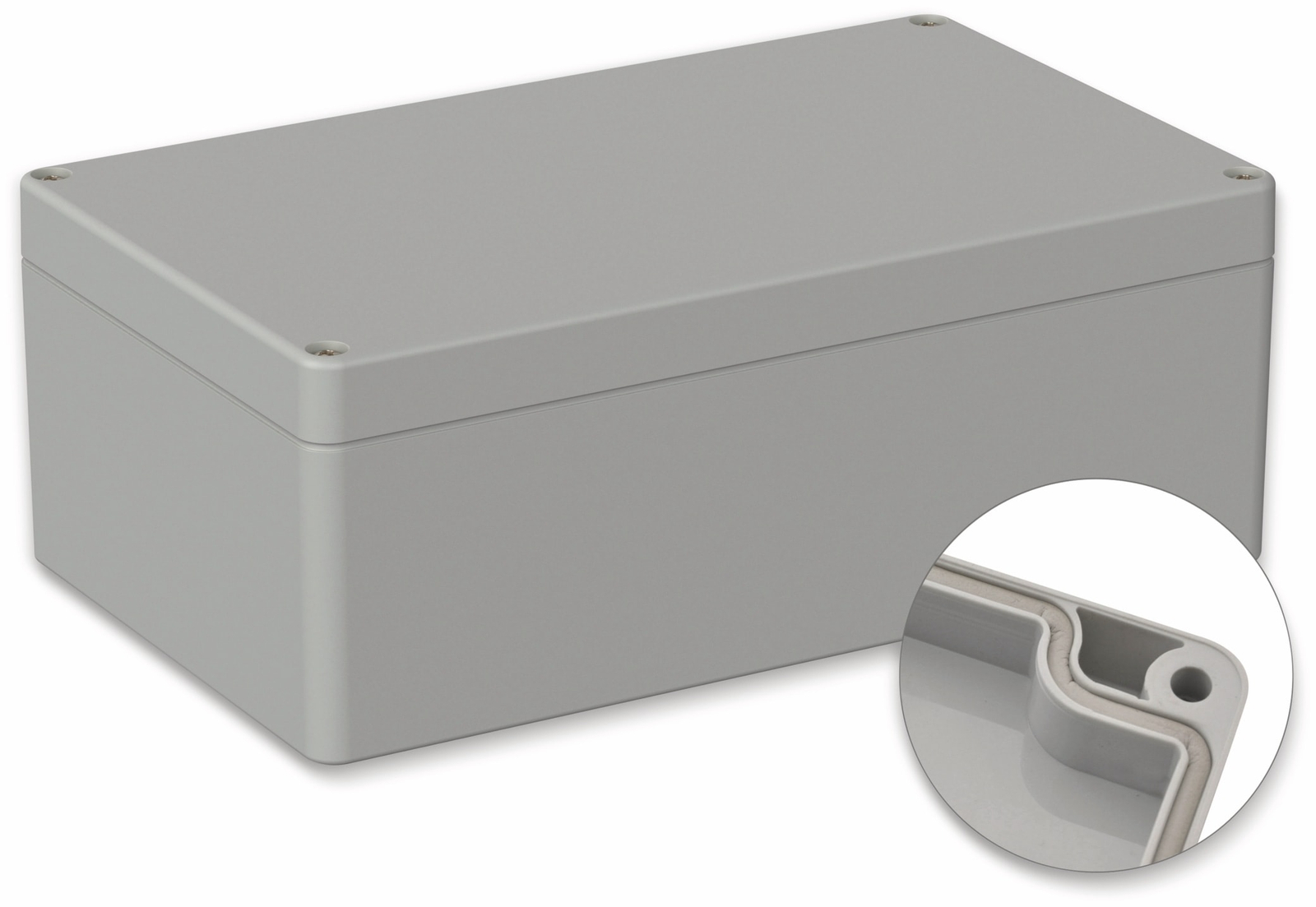 Polycarbonat Gehäuse 200 x 120 x 75 mm IP66 Lichtgrau - Pollin