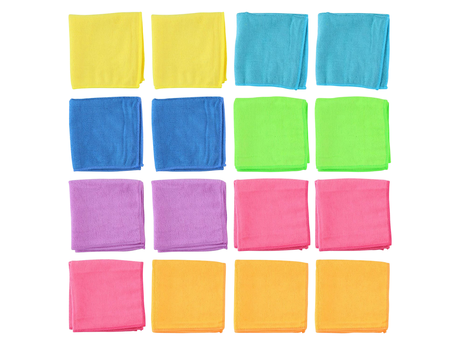 Mikrofasertücher - 16 Stück - Mikrofasertuch - Fenstertuch - Langlebig - Mehrere Farben