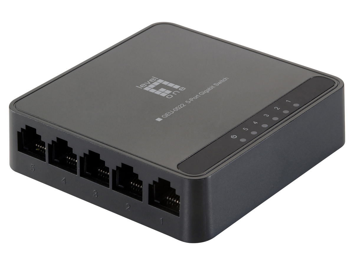 LEVEL ONE Gigabit-Switch GEU-0522 5-Port