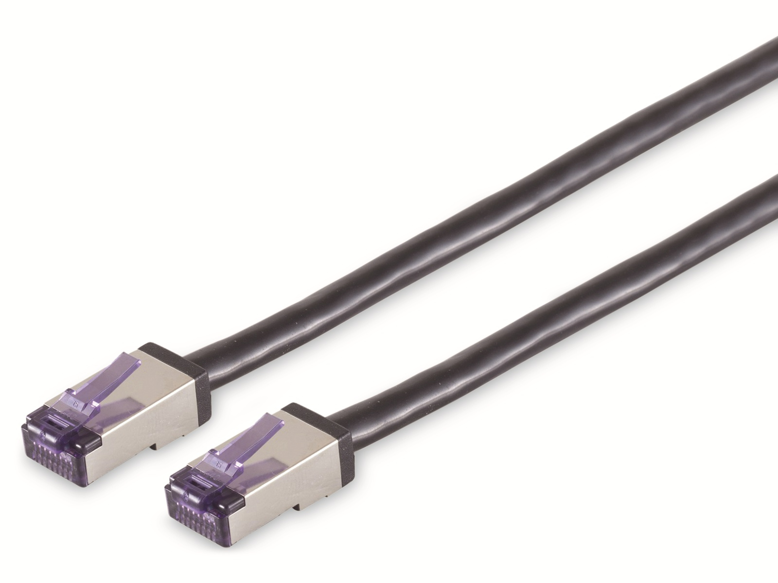 SMART-MULTIMEDIA CAT.6a Netzwerkkabel Superflex, S/FTP, schwarz, 1,0m