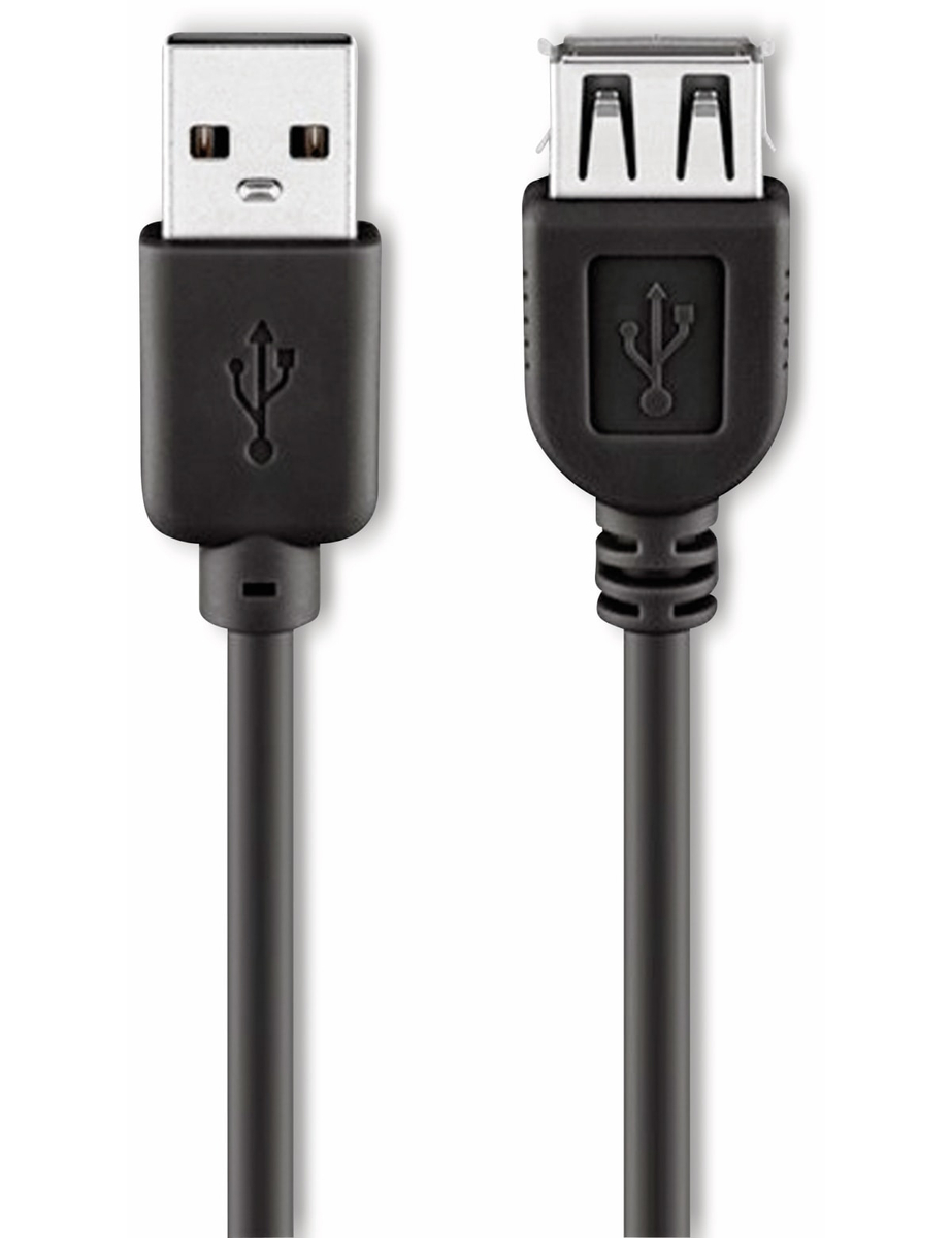 GOOBAY USB 2.0 Hi-Speed Verlängerung, A/A, 93600, 3 m, schwarz