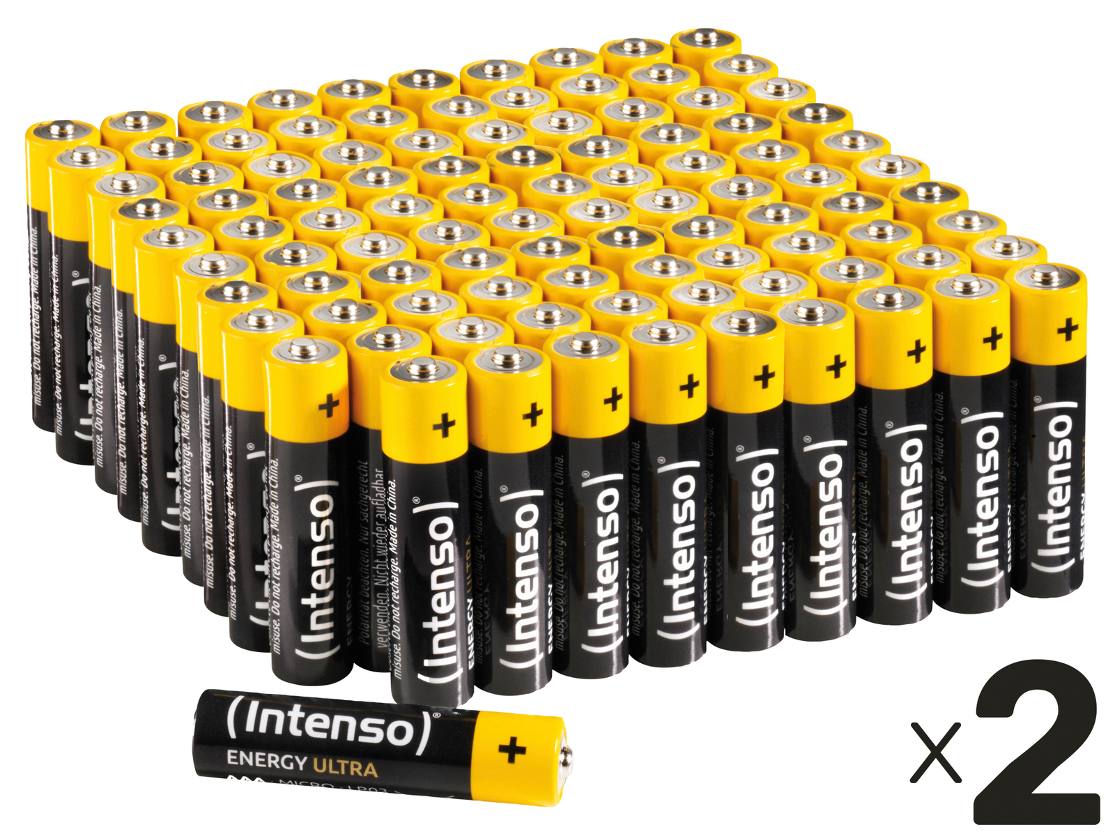 INTENSO Micro-Batterie-Set Energy Ultra, AAA LR03, Alkaline, 200 Stück
