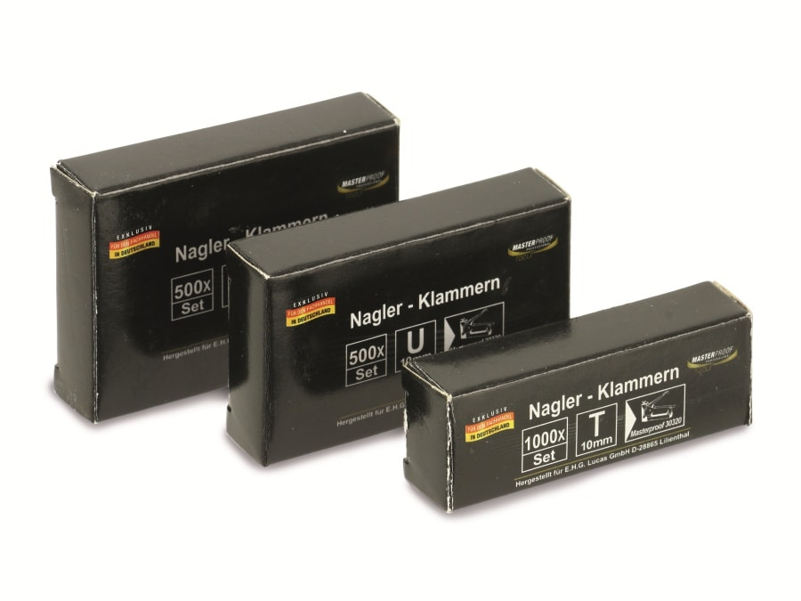 Naglerklammern-Set 500 500 1000 Stück - Masterproof