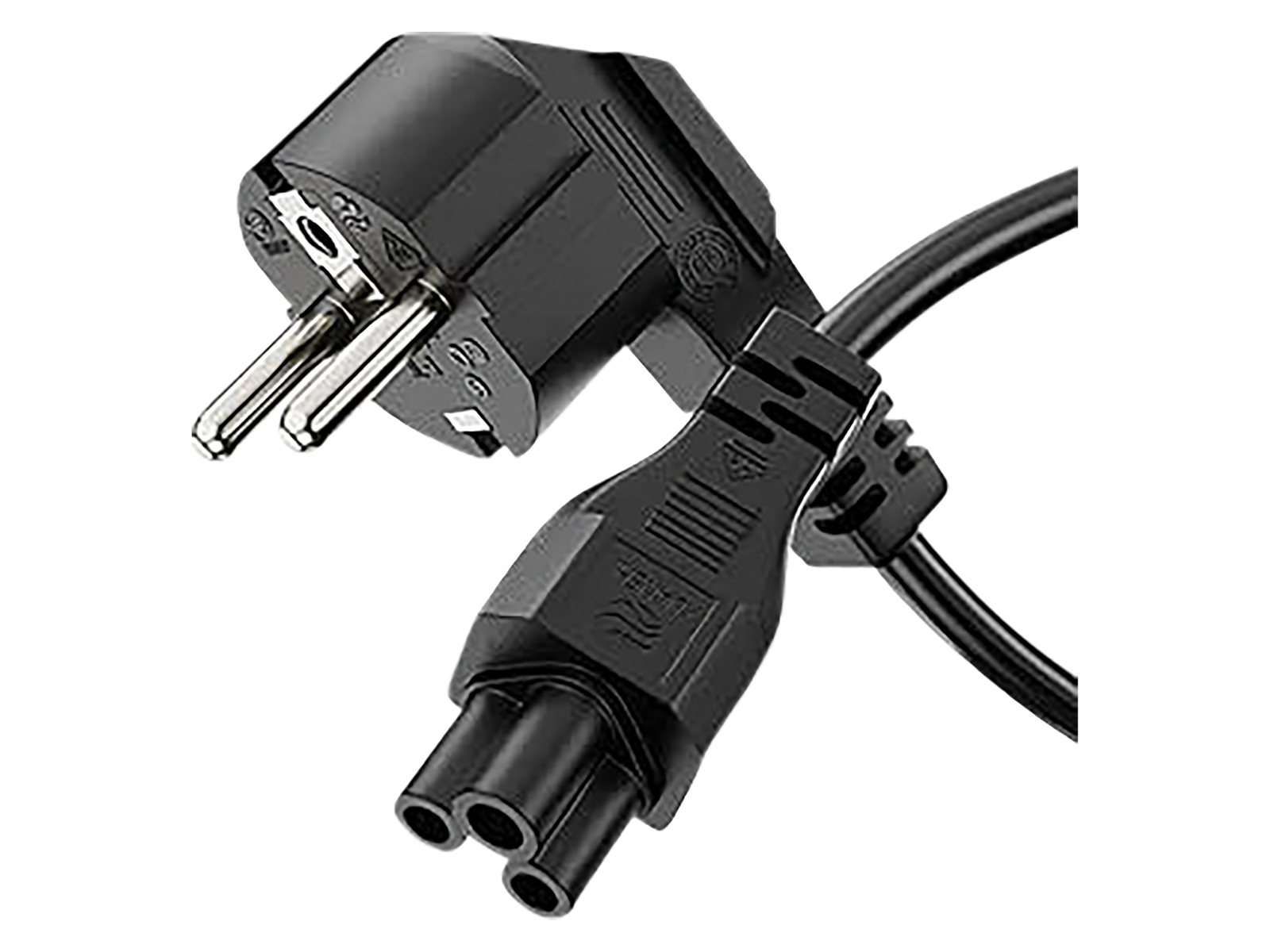 SON C5G-020B - Netzkabel - Schutzkontakt Stecker 90° - Buchse (C5) sw 20 m