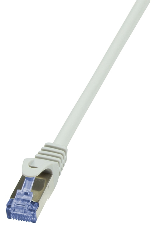 LOGILINK Patchkabel PrimeLine CAT.6A mit Cat.7 Rohkabel S/FTP grau 0,25m