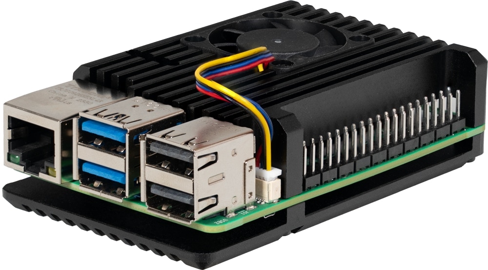Image of JOY-IT Armor Case BLOCK ACTIVE, RB-AlucaseP5-07FAN, für Raspberry Pi 5
