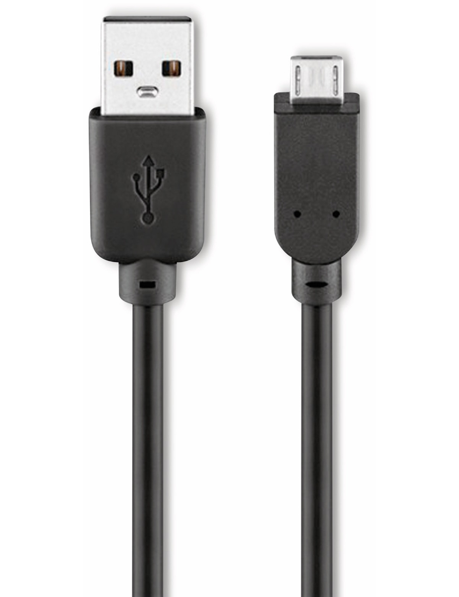 Image of Goobay 3m USB 2.0 Hi-Speed Kabel, schwarz [Stecker Typ A -> Micro-Stecker Typ B]
