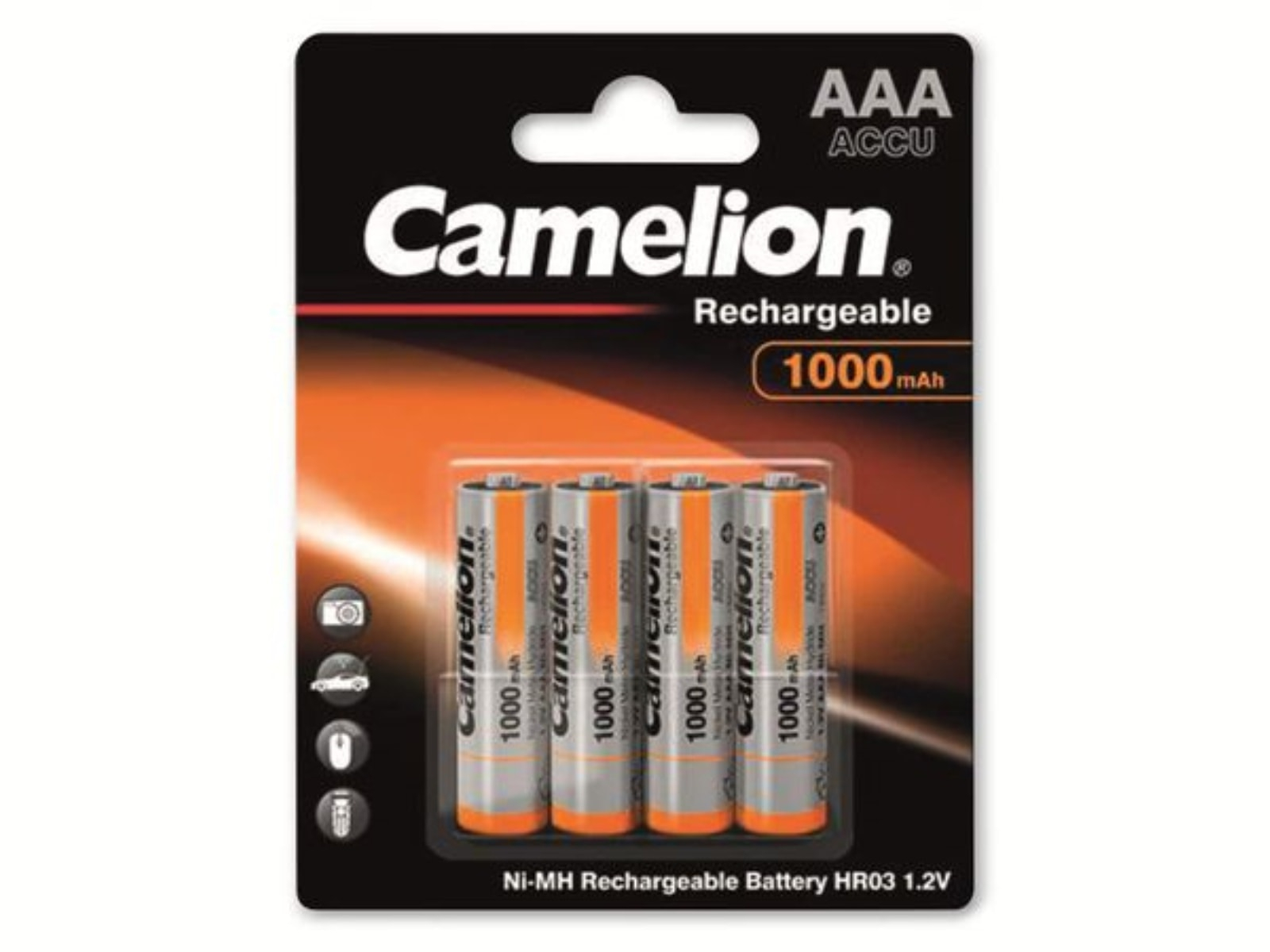 Image of CAMELION NiMH-Micro-Akku 1000 mAh, 4 Stück