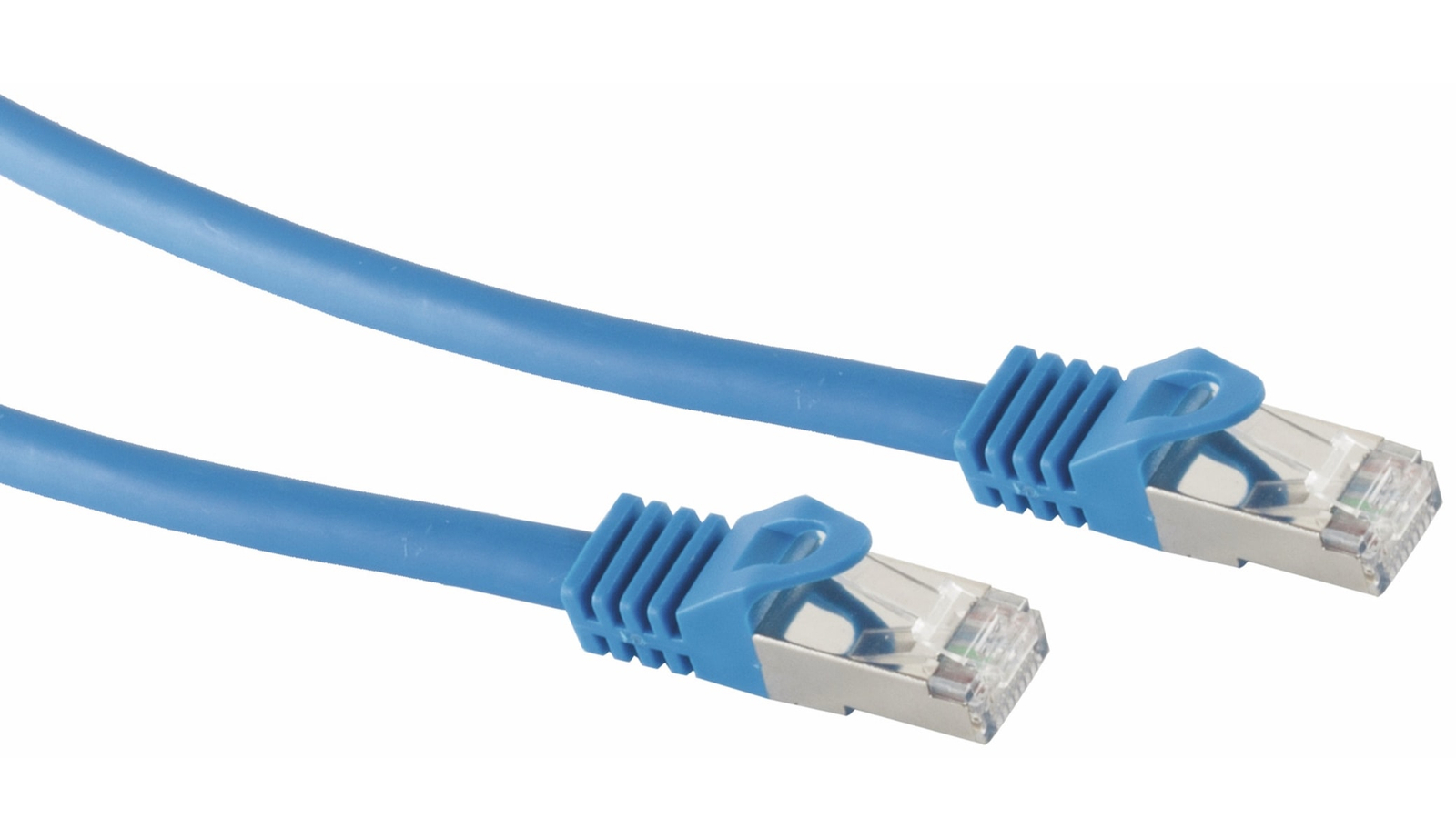Markenlos - RJ45 Patchkabel s ftp (pimf) m CAT7 Rohkabel 30 m blau
