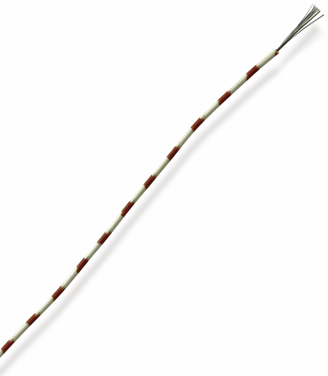 RAUTRONIC Litze, 1x0,14, 25m Spule, weiß/braun, LIYV